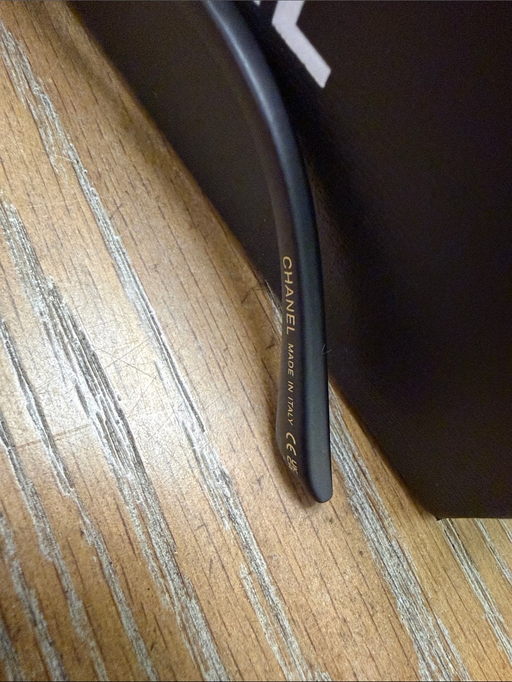 CHANEL Black Square Sunglasses with Silver CC Accents - Picture 9 of 9